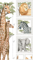 Wild One Growth Chart Panel DP27686-10 White Multi Growth Chart by Deborah Edwards Northcott Studio for Northcott