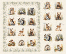 Wildwood Whimsy Panel 3201P-14 Morning Fog Cream Wildwood Friends Panel by Juliah Tiedemann for Blank Quilting Corp.