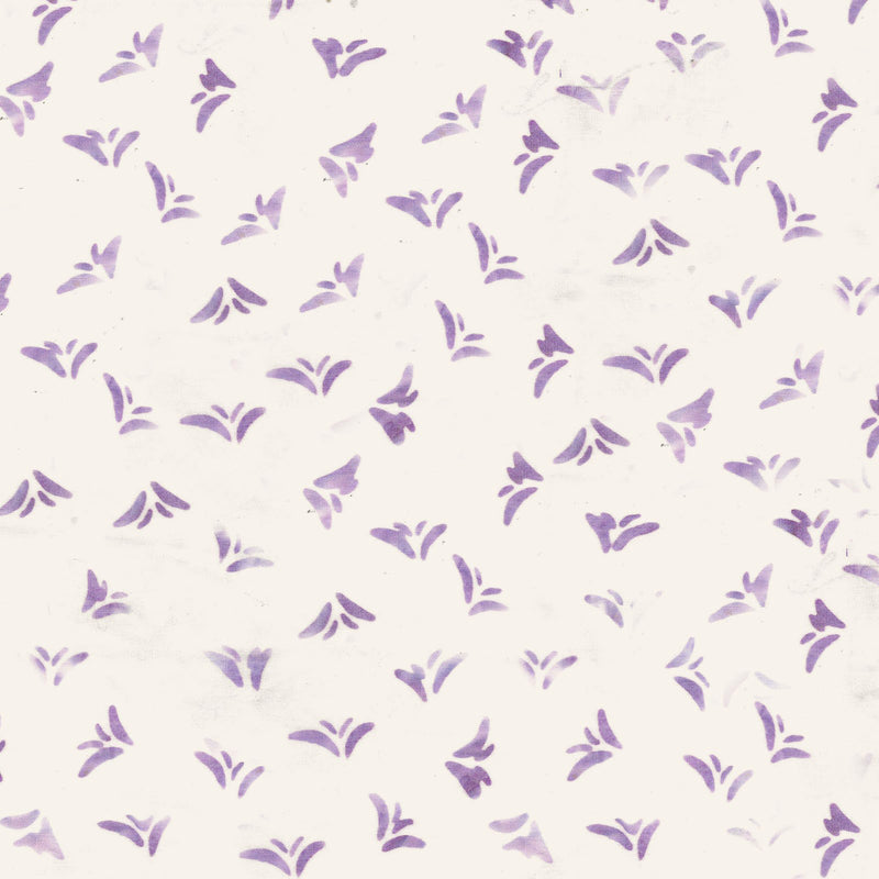 Winged Things Batik 412301003 Aura Cream Lavender by Island Batik