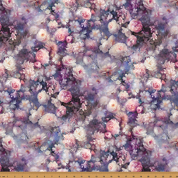Wings Over Wildflowers X5702-91 Amethyst by Hoffman Fabrics