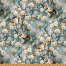 Wings Over Wildflowers X5702-D21 Dusty Teal by Hoffman Fabrics