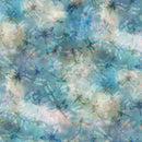 Wings Over Wildflowers X5706-41 Aqua by Hoffman Fabrics