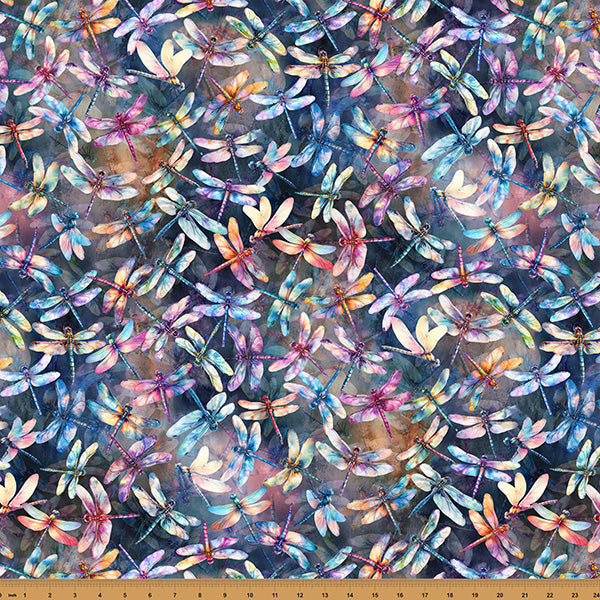 Wings Over Wildflowers X5707-737 Daybreak by Hoffman Fabrics