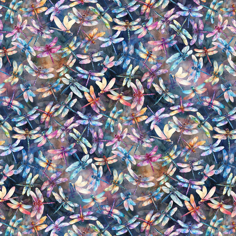 Wings Over Wildflowers X5707-737 Daybreak by Hoffman Fabrics