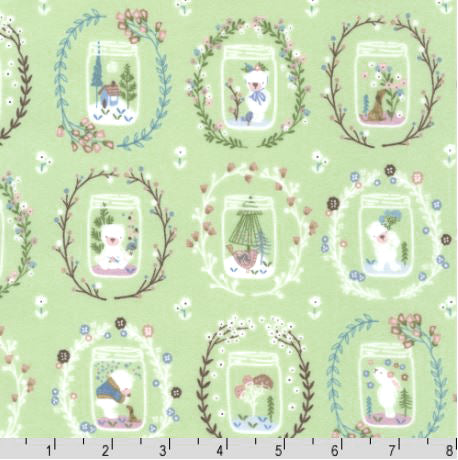 Winter Days Flannel SRKF-21752-45 Moss by Lisa Glanz for Robert Kaufman