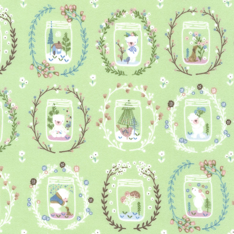 Winter Days Flannel SRKF-21752-45 Moss by Lisa Glanz for Robert Kaufman