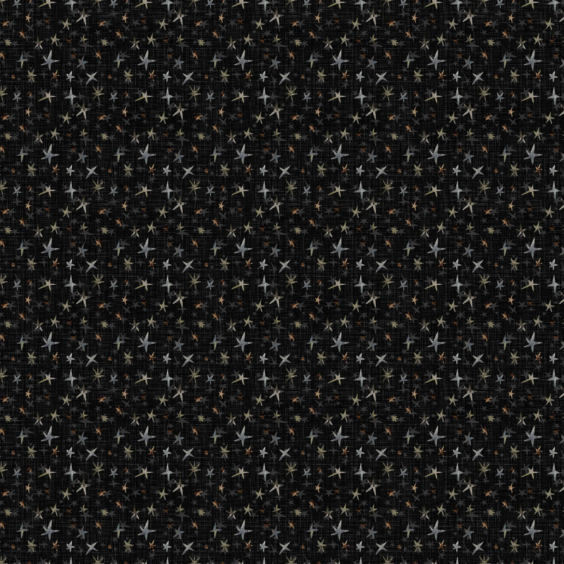 Winter Dreams 90845-99 Stars Black by Bernadett Urbanovics for FIGO Fabrics