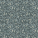 Winter in Bluebell Wood Flannel F43.3 Mistletoe on dark grey blue by Lewis & Irene