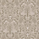 Winter in Bluebell Wood Flannel F44.3 Winter wood animals on cappuccino by Lewis & Irene