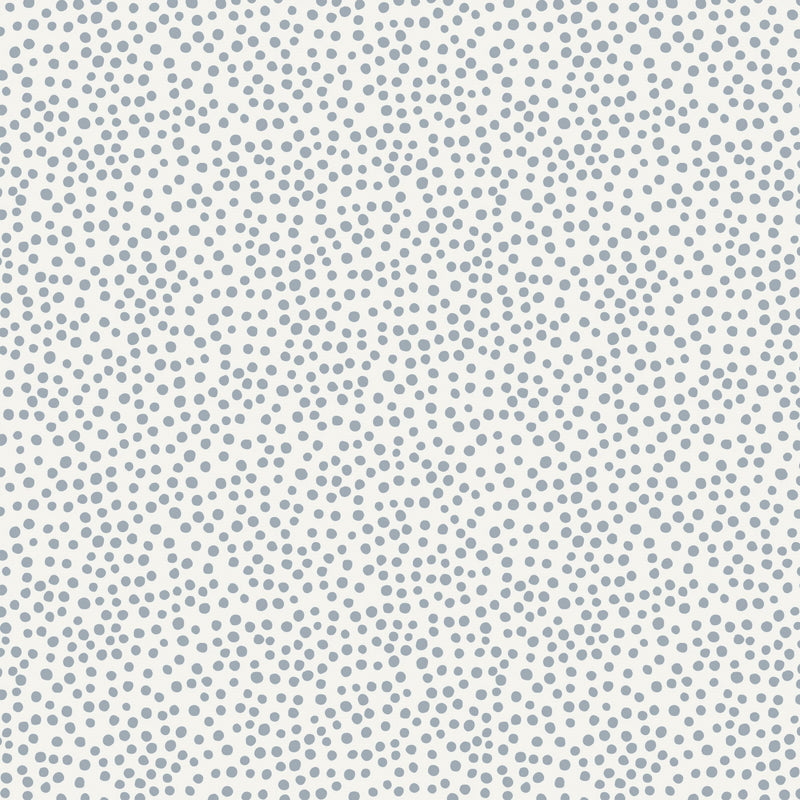 Winter in Bluebell Wood Flannel F46.1 Winter blue/grey dots on cream by Lewis & Irene