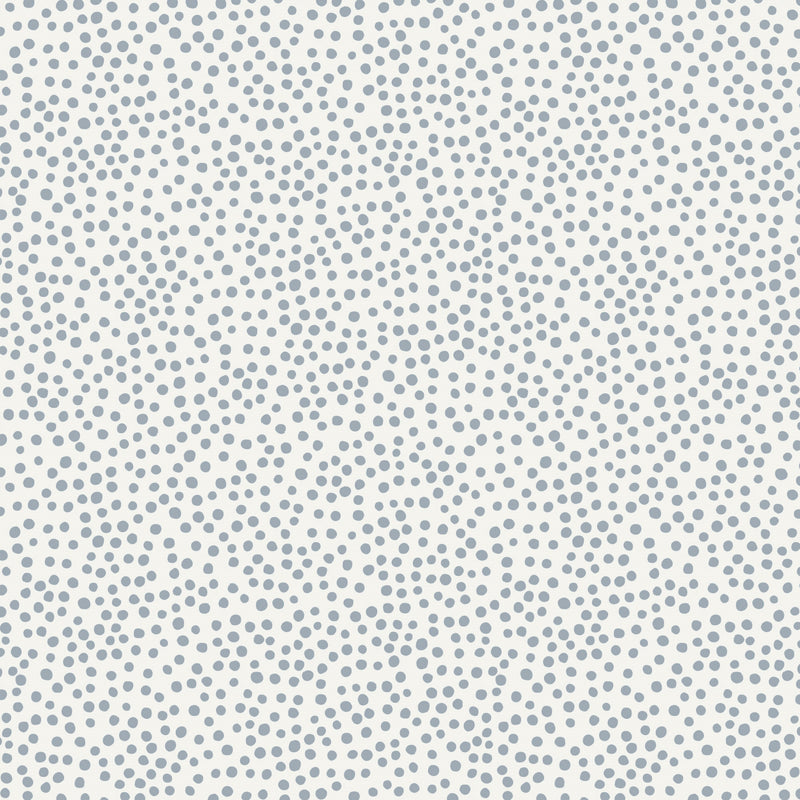 Winter in Bluebell Wood Flannel F46.1 Winter blue/grey dots on cream by Lewis & Irene