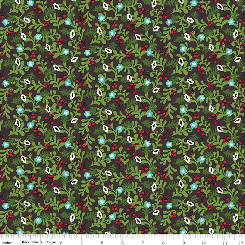 Winter Wonder C12063-CHARCOAL Floral by Heather Peterson for Riley Blake Designs