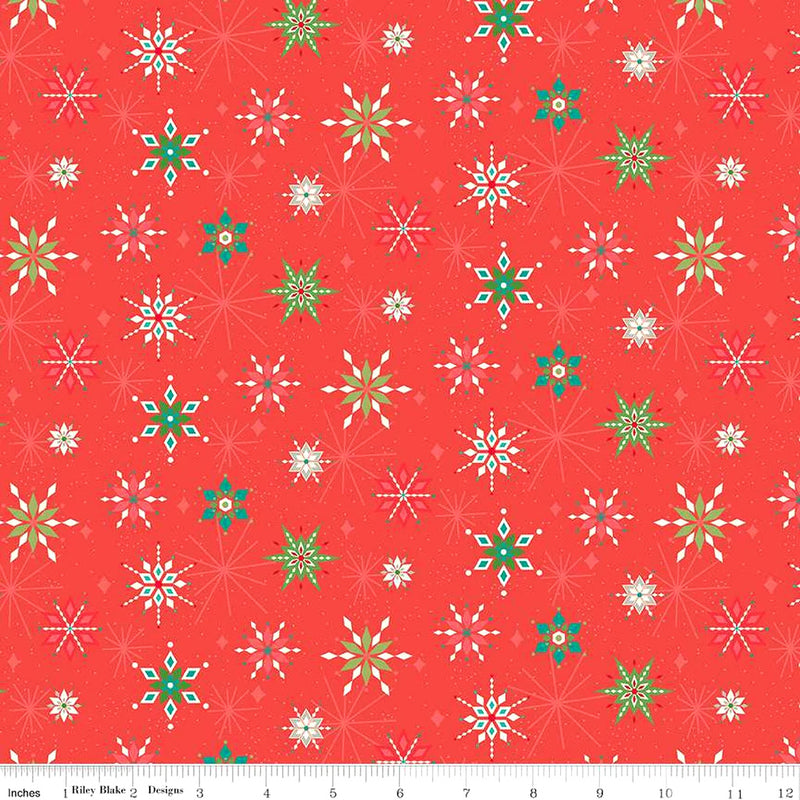 Winter Wonder C12066-RED Snowflakes by Heather Peterson for Riley Blake Designs
