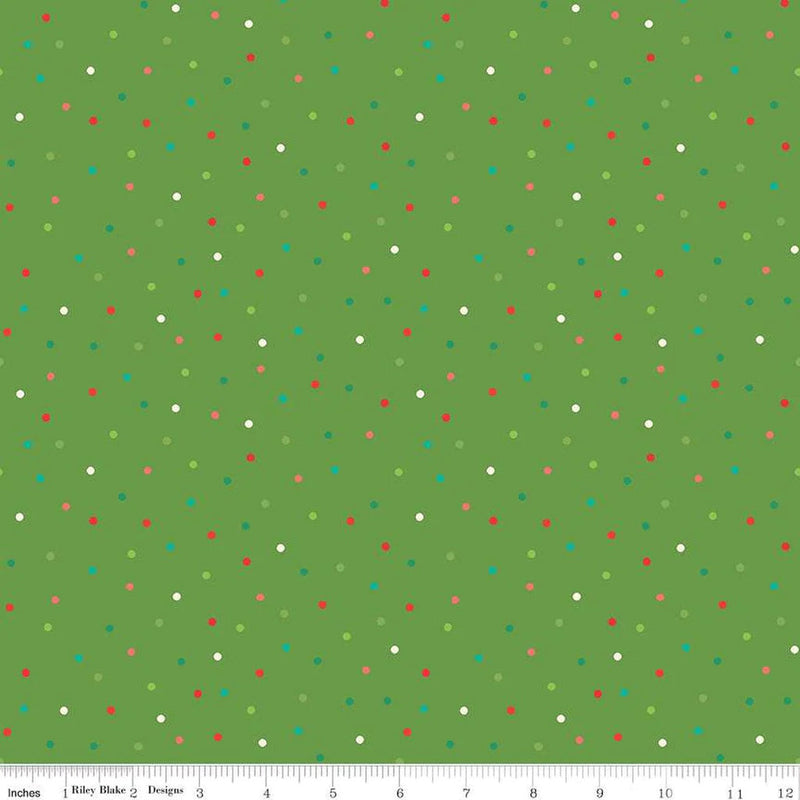 Winter Wonder C12068-GREEN Dots by Heather Peterson for Riley Blake Designs