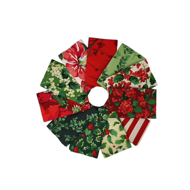 Winterberry Fat Quarter Bundle wheel layout