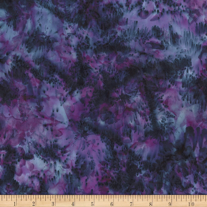 Wisteria Blooms Batik 844-394 Merlot by Hoffman Fabrics.
