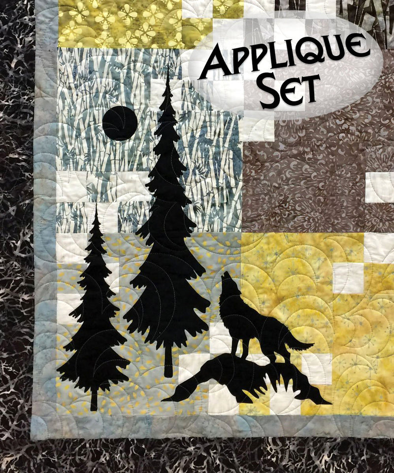 Wolf & Trees Appliqué Shapes Set by Marie Noah for Northern Threads