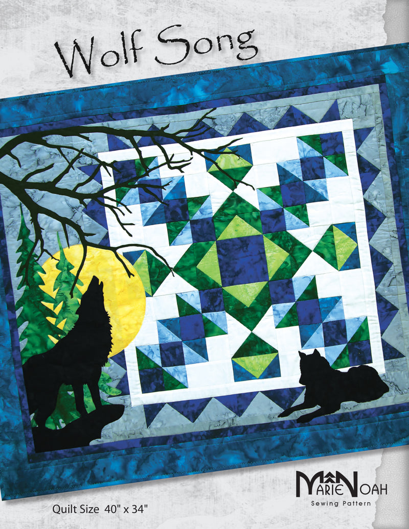 Wolf Song with Appliqué Shapes by Marie Noah for Northern Threads