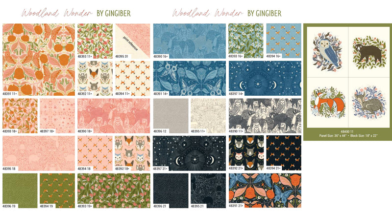 Woodland Wonder Fat Quarter Bundle 48390AB by Gingiber for Moda