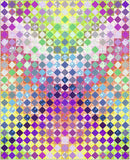 Woven Radiance Free PDF Quilt Pattern with a geometric pattern of squares and diamonds.