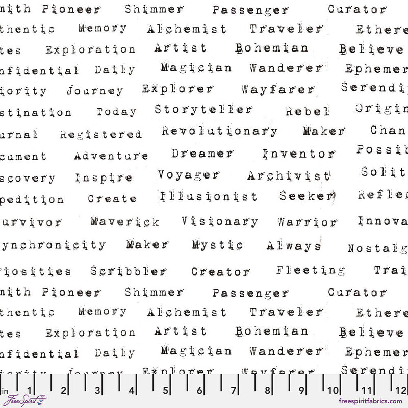 Writing on the Wall PWSE999.WHITE Stamped by Seth Apter for FreeSpirit