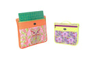 Two colorful Zip It Up 2.0 pouches with floral patterns on a white background