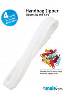 Zippers by the Yard - White with Multicolor Pulls