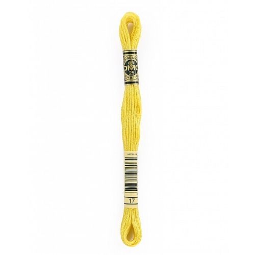 DMC Floss,Size 25, 8.7 yards per skein - 17 Light Yellow Plum
