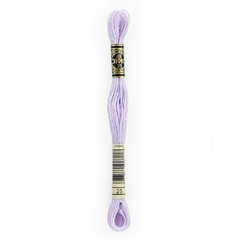 DMC Floss,Size 25, 8.7 yards per skein - 25 Ultra Light Lavender