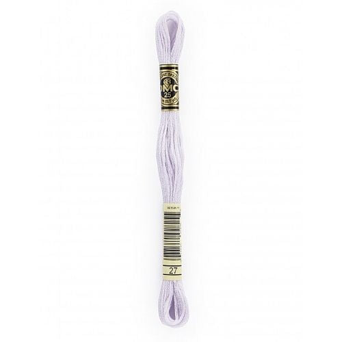 DMC Floss,Size 25, 8.7 yards per skein - 27 White Violet