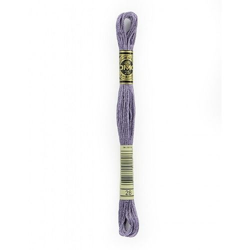 DMC Floss,Size 25, 8.7 yards per skein - 28 Medium Light Eggplant