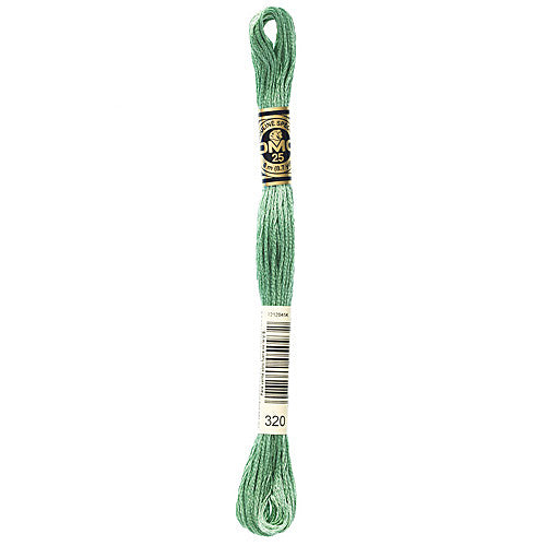 DMC Floss,Size 25, 8.7 yards per skein - 320 Medium Pistachio Green