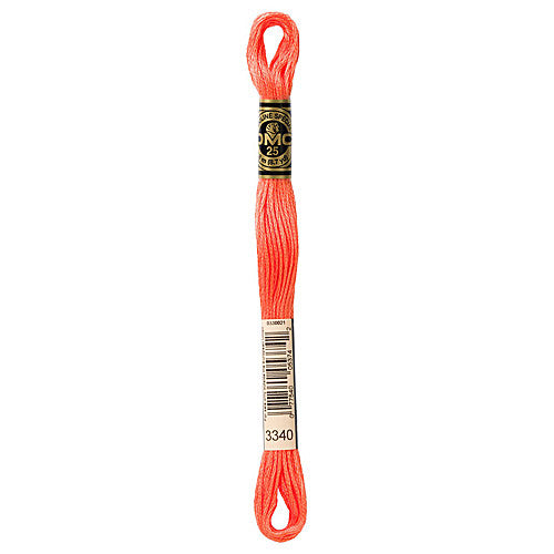 DMC Floss,Size 25, 8.7 yards per skein - 3340 Medium Apricot