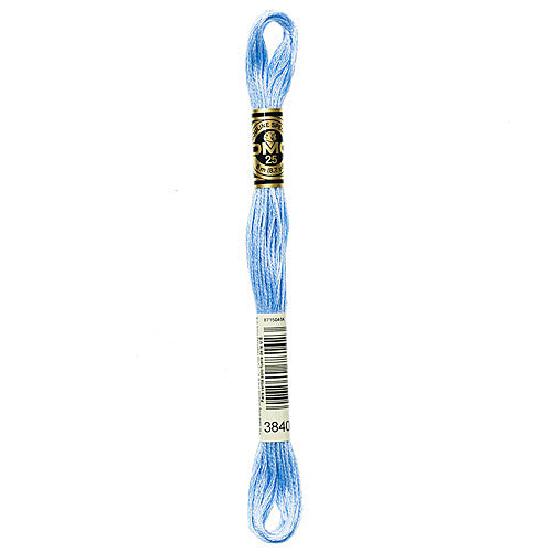 DMC Floss,Size 25, 8.7 yards per skein - 3840 Light Lavender Blue