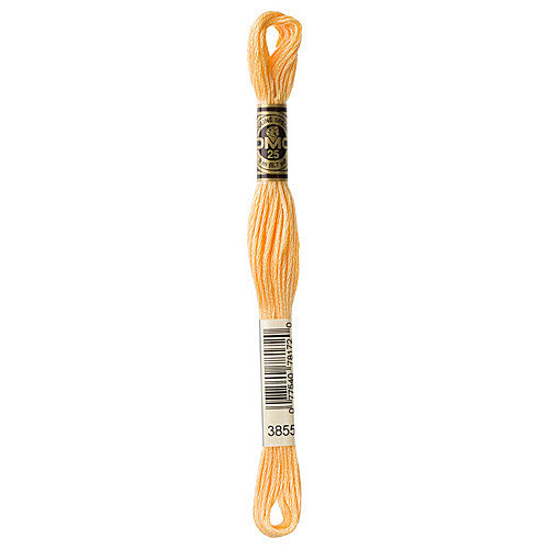 DMC Floss,Size 25, 8.7 yards per skein - 3855 Light Autumn Gold