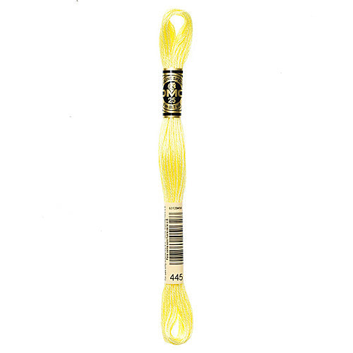 DMC Floss,Size 25, 8.7 yards per skein - 445 Light Lemon