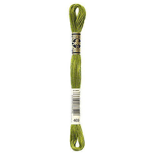 DMC Floss,Size 25, 8.7 yards per skein - 469 Avocado Green