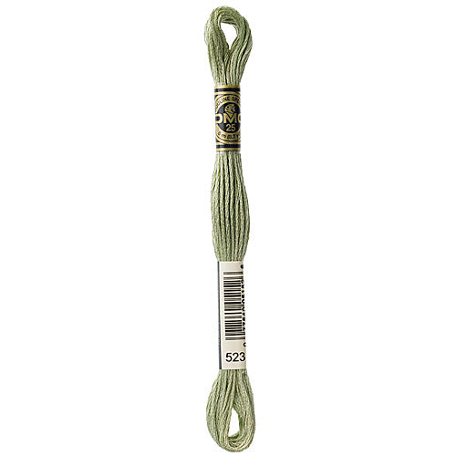 DMC Floss,Size 25, 8.7 yards per skein - 523 Light Fern Green