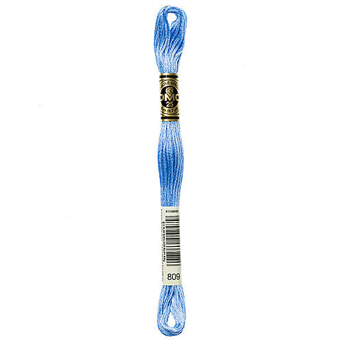 DMC Floss,Size 25, 8.7 yards per skein - 809 Delft Blue
