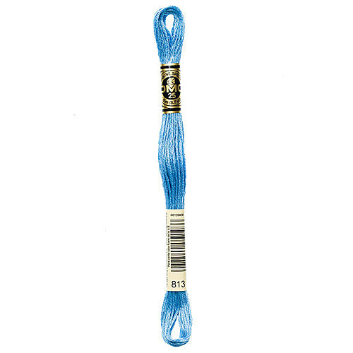 DMC Floss,Size 25, 8.7 yards per skein - 813 Light Blue