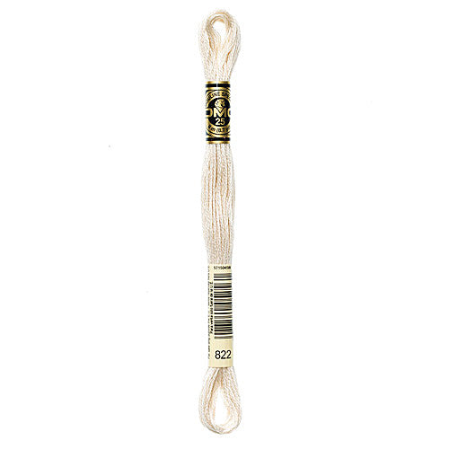 DMC Floss,Size 25, 8.7 yards per skein - 822 Light Beige Gray 