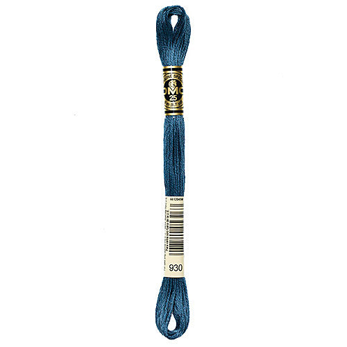DMC Floss,Size 25, 8.7 yards per skein - 930 Dark Antique Blue