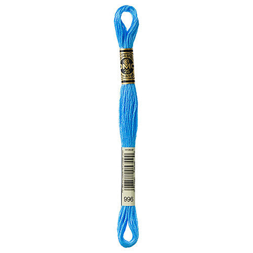 DMC Floss,Size 25, 8.7 yards per skein - 996 Medium Electric Blue