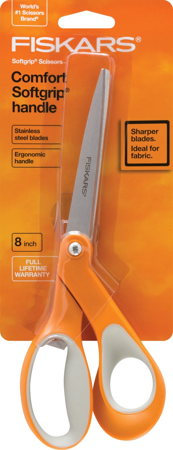 Fiskars Softgrip Bent Scissors - 8 Inch