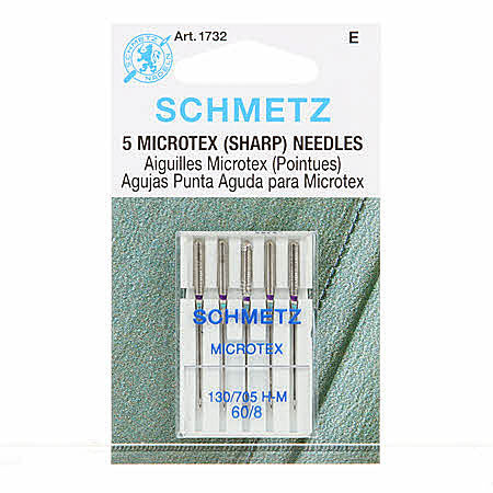 Schmetz Sharp/Microtex Machine Needles - Size 60/8