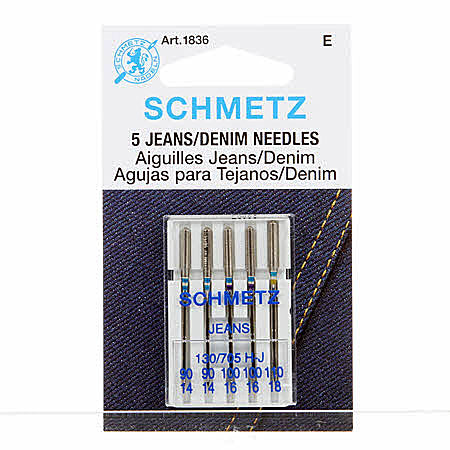 Schmetz Denim/Jeans Machine Needles - Assorted Size 90/100/110