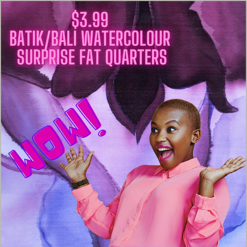 Totally Surprising, $3.99 Fat Quarter - Batik/Bali Watercolour