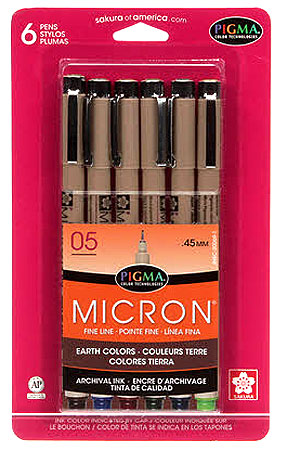 Pigma Micron Pen Set Size 05 (0.45mm) - Heritage