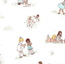 Best of Sarah Jane Flannel  FD5100-PAST-D Dolls on Flannel Pastel