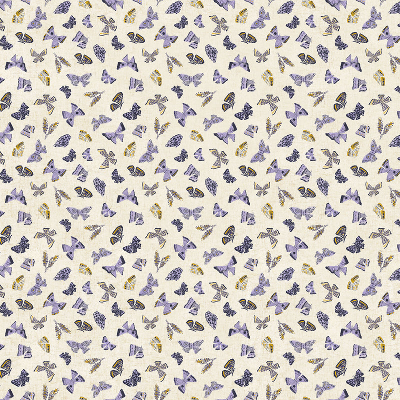 Wildflower CL90270-80 Purple Multi Butterflies 85% Cotton, 15% Linen